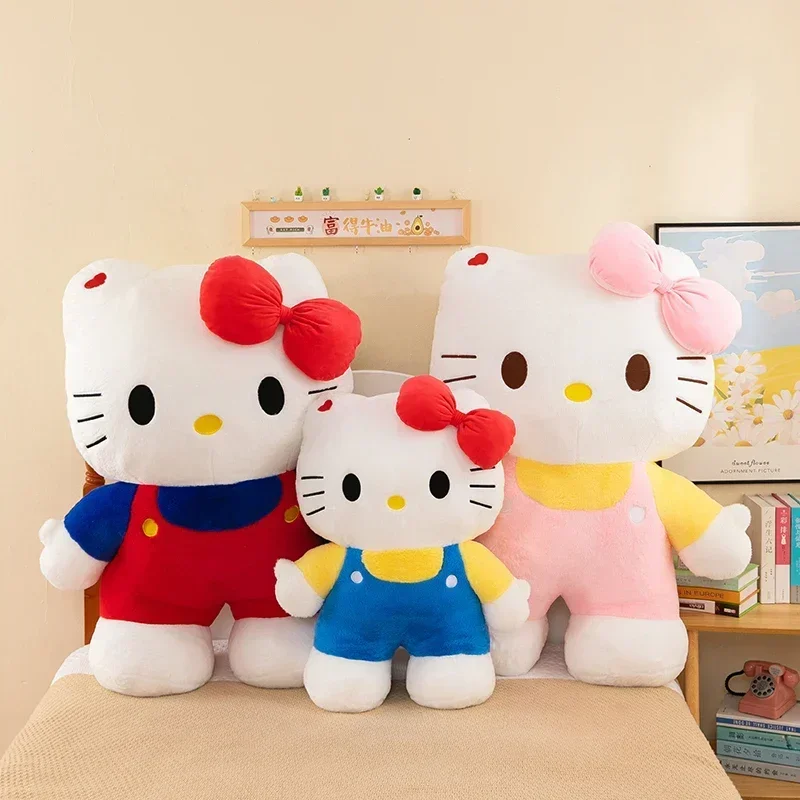 New 80cm Oversize Kawaii Sanrio Hello Kitty Plushie Doll Hello Kitty Pink Stuffed Toys Cute Anime Soft Pillow Kids Birthday Gift