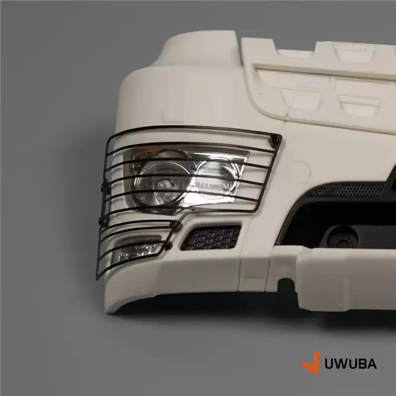 Pantalla protectora de faro de Metal a escala 1:14 para camión volquete Tamiya RC para BENZ Arocs 3363 3348, piezas de bricolaje para coche, 1 par