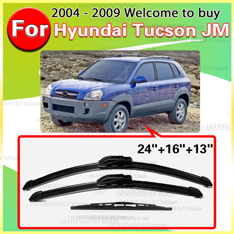 Front Rear Windscreen High-performance wiper‌ For Hyundai Tucson JM 2004 2005 2006 2007 2008 2009 24
