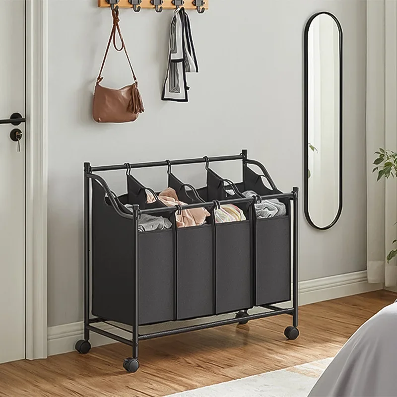 

Rolling Laundry Basket with 4 Removable Bags Laundry Sorter and Hamper for Bedroom Bathroom and Laundry Room Organization