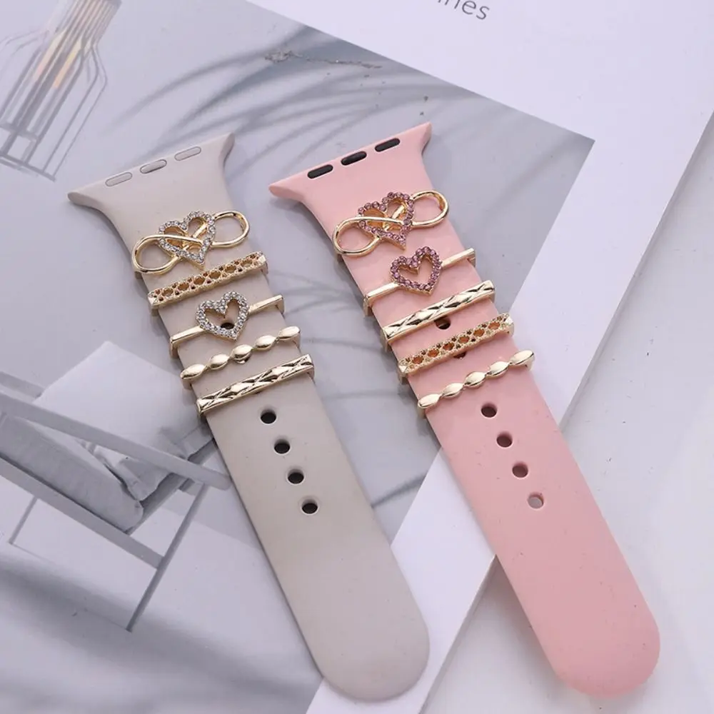 Creative Metal Watch Band Ornament Diamond Brooch Decorative Ring Wristbelt Charms Strap Accessories