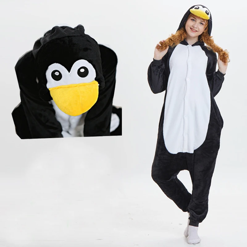 

Adult Rompers Lingerie Sleepwear Halloween Cosplay Costumes Flannel Anime Cartoon Homewear Nightgowns Fluffy Pajamas Hooded