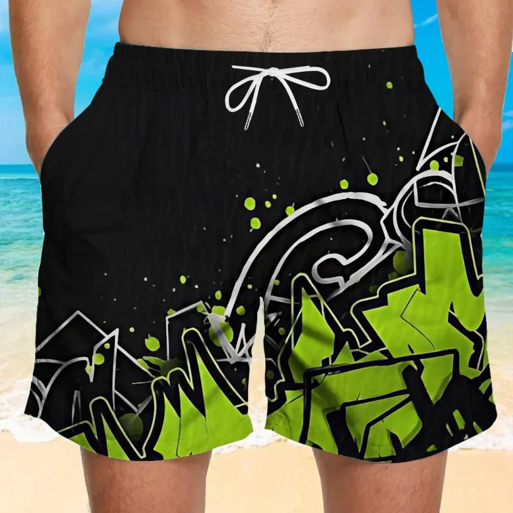 

New Fashionable, Trendy, Comfortable 3D Printed Shorts for Adults, Loose Sports Beach Pants, Breathable Swimming Shorts