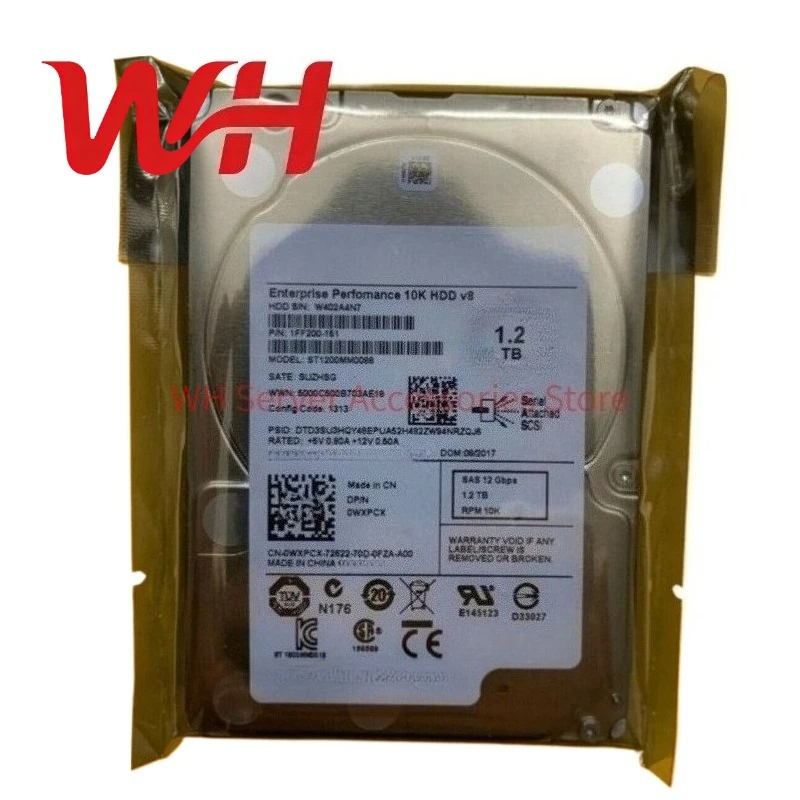 

for Dell WXPCX 0WXPCX ST1200MM0088 1.2TB 10K SAS 12GB/s 128MB Cache 2.5" Server HDD Internal Hard Disk Drive