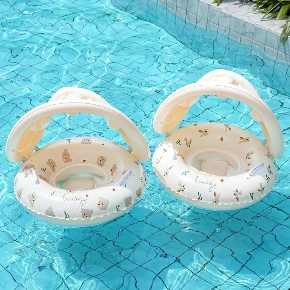 ปลอดภัย Inflatable Pool Float Tube รูปร่างน้ําเล่นเด็กแหวนว่ายน้ําแหวนที่นั่งว่ายน้ําวงกลม Beach