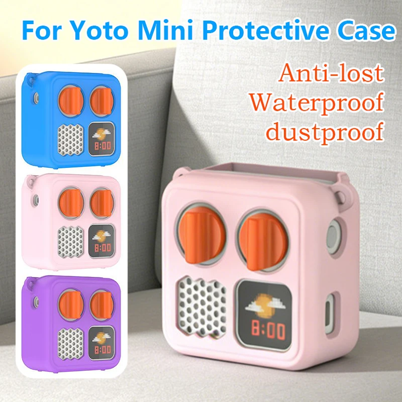 capa-protetora-de-silicone-para-yoto-mini-anti-queda-com-alca-de-ombro-bolsa-organizadora-anti-perda-a-prova-d'agua-e-a-prova-de-poeira