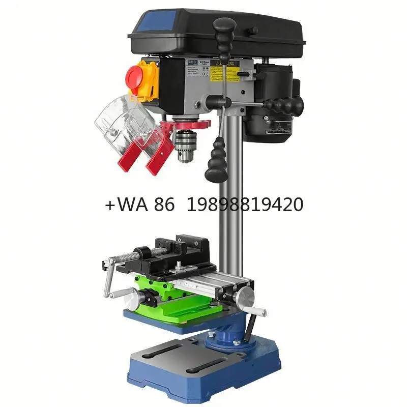 Capacity Infinitely Variable Speed Adjustable for Wood Metal Drilling 500W 220V Mini Bench Drill Press 13mm