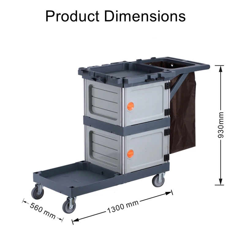 عربة تنظيف متعددة الوظائف للفنادق، وإدارة الممتلكات، وعربة تنظيف فعالة عالية السعة للسوبر ماركت