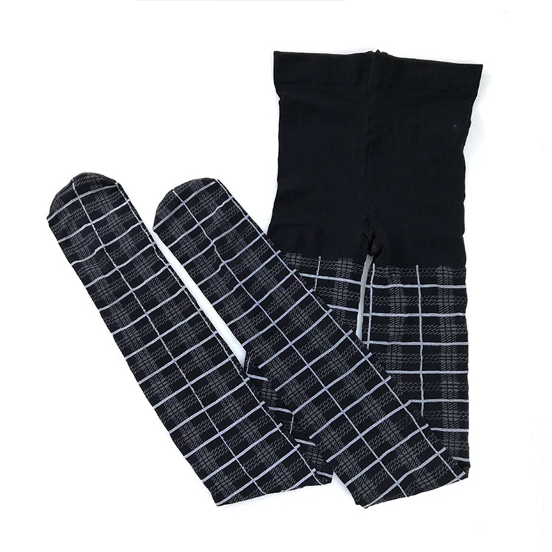Vintage British Style Women\'s Plaid Jacquard Pantyhose Thin Comfortable Velvet Leggings Hosiery Lolita Elegant Hot Nylon Tights