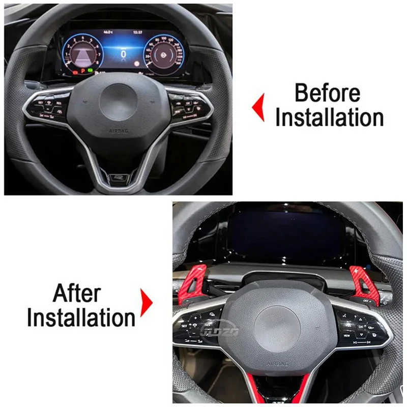 Shift Paddle For Volkswagen VW Tiguan Jetta MK6 Golf 7 Alltrack MK7 Passat B8 Variant Car Steering Wheel DSG Shifter Extension view 3