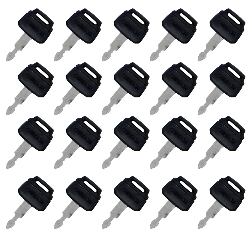 20Pcs Ignition Key K250 2420WL2420 Compatible with Kobelco Excavator SK-8 SK200 Compatible with Kawasaki Compatible with Case