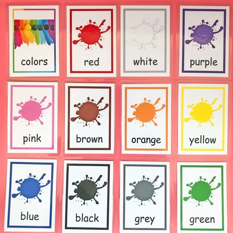 12Pcs 80x110mm Montessori Baby Emotion Learning Card Cartoon English Emotion Flash Cards for Child Funny Memory Exercise Game