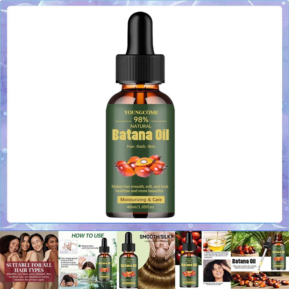 Huile de Batana naturelle pour la croissance des cheveux, huile de Batana Pure, renforce la brillanc