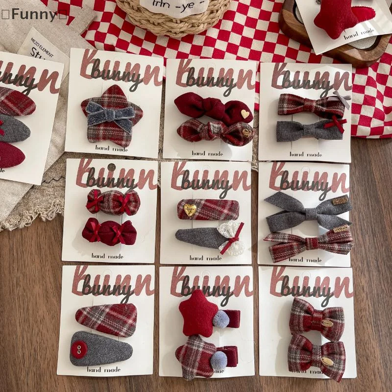 2/3 قطعة مقاطع القوس الكورية نمط مجموعة من مشابك الشعر منقوشة للنساء الفتيات الأكاديمية موضة دبوس الشعر أغطية الرأس #3