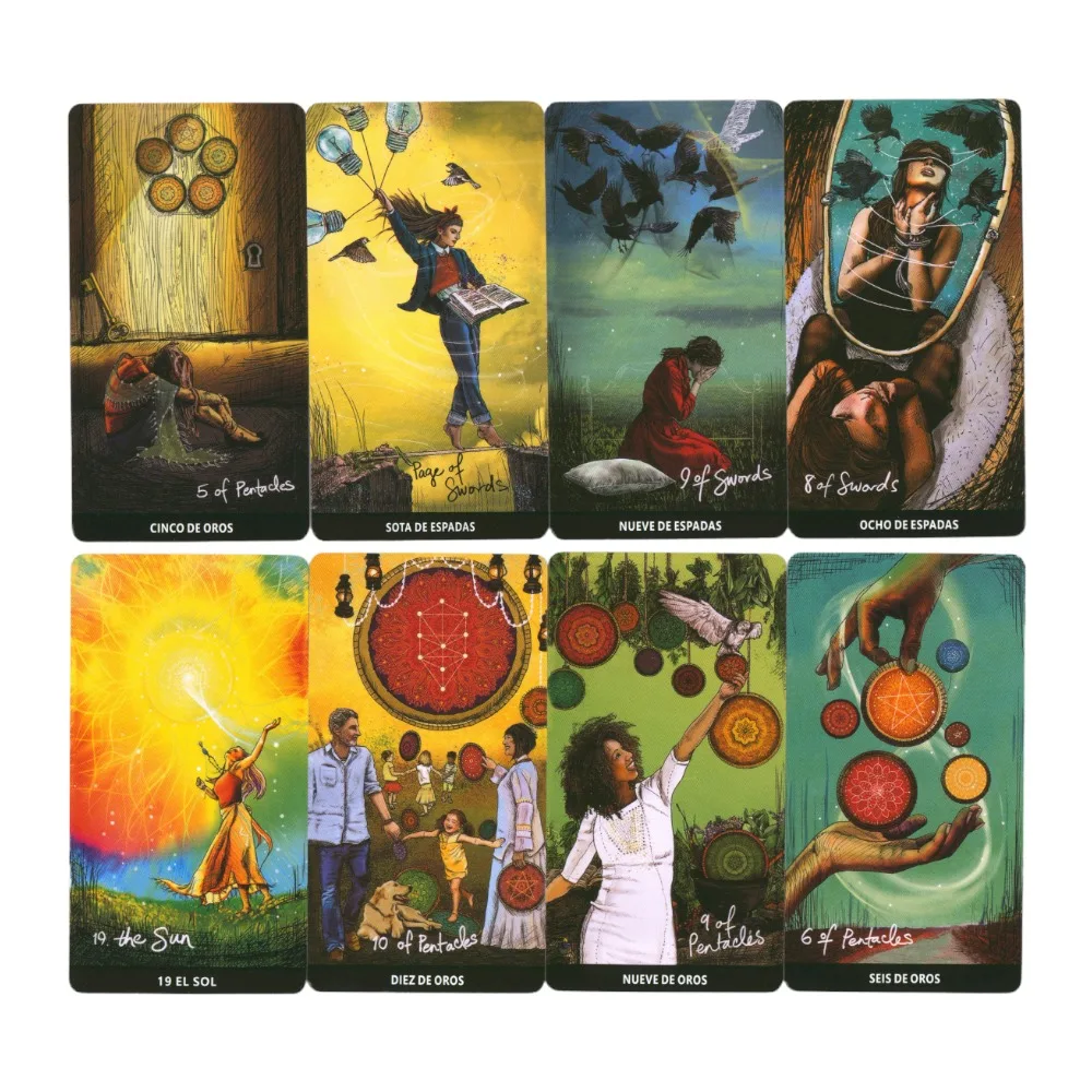 Tarot Cards in Spanish Divination Deck for Beginners with Guide Book Board Games Astrology Predictions Spanish Tarot Dropship