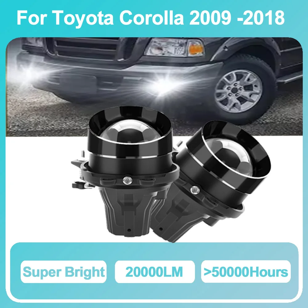 

2Pcs Bi Led Fog Lights Lens 3 Inch LED Light 6000K/6600K For Toyota Corolla 2009-2018 Spotlights Waterproof Car Kit