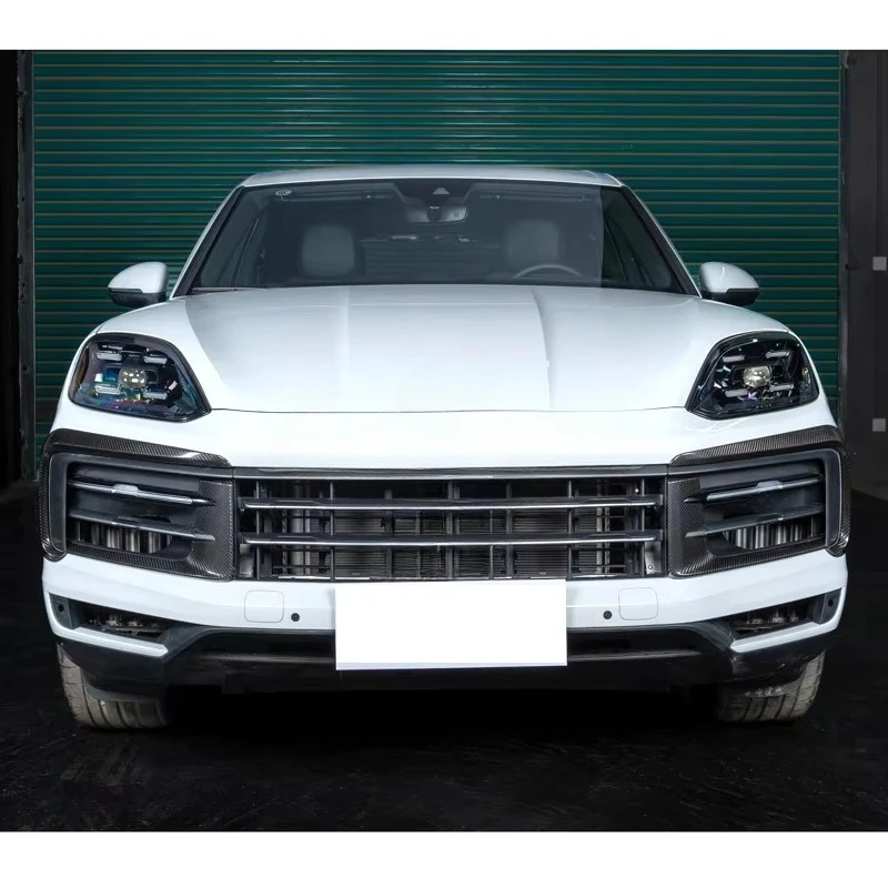 Dry Carbon Fiber Front Bumper Grille Frame Daily Running Light Frame for  9Y0.2 2024- Car Exterior Accessories