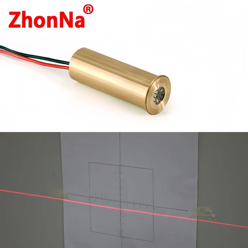 

Красный лазерный модуль 660 нм со стеклянной линзой для промышленного позиционирования робота, точечная линия, перекрестная линия постоянного тока 3 В-5 В