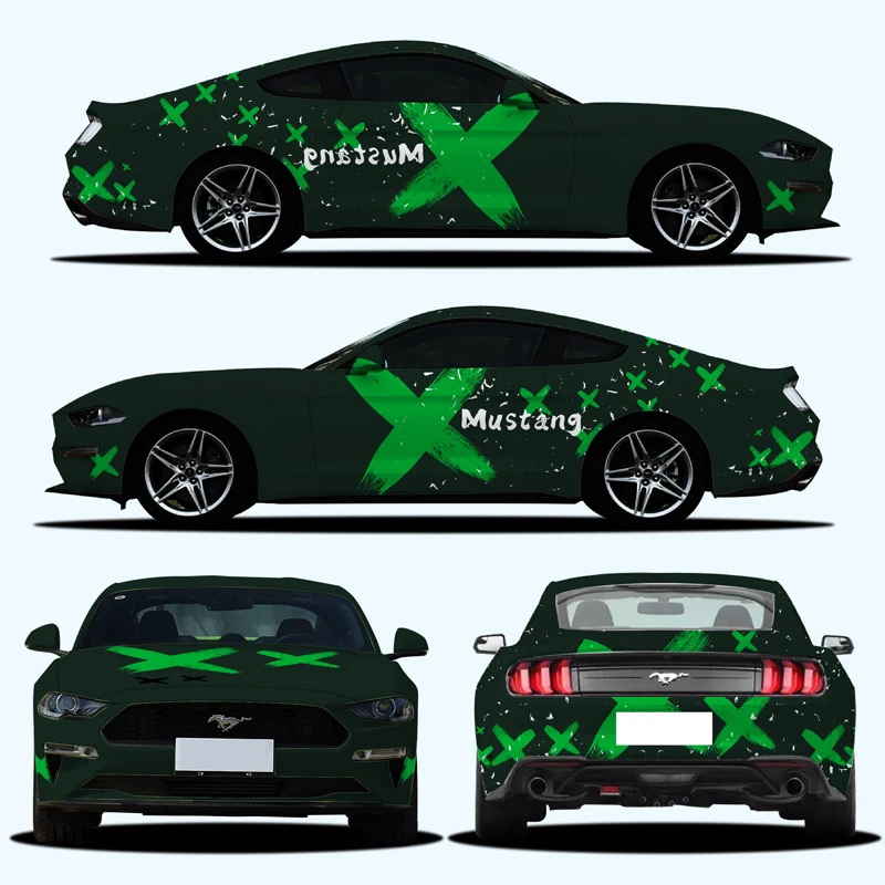 Custom Racing Design Full Body 1.52*18M PET Matte Car Wrapping Vinyl Roll Air Channel Printed Vehicle Vinyl Wrap view 4