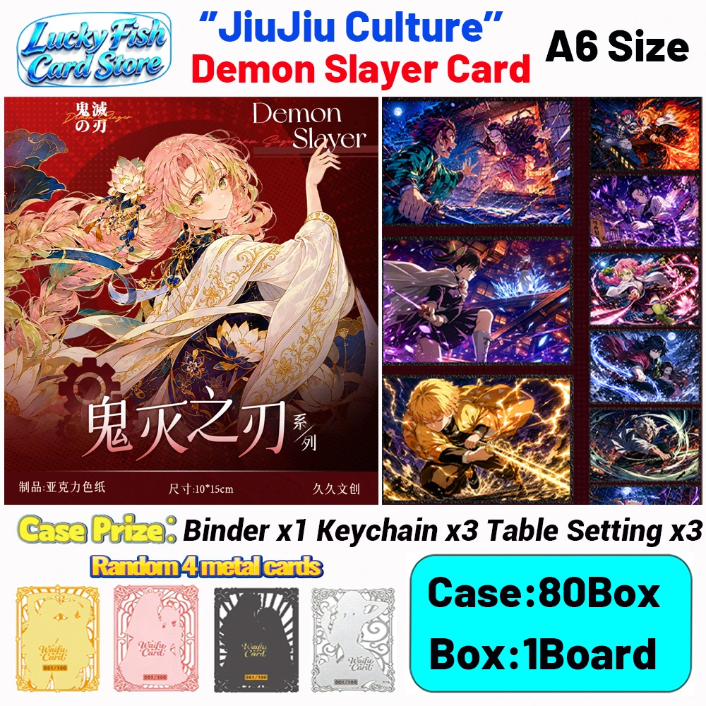 

Wholesale 2026 New JiuJiu Creative Studio Demon Slayer Cards A6 Size Acrylic Board Anime Collectibles Character Fan Gifts