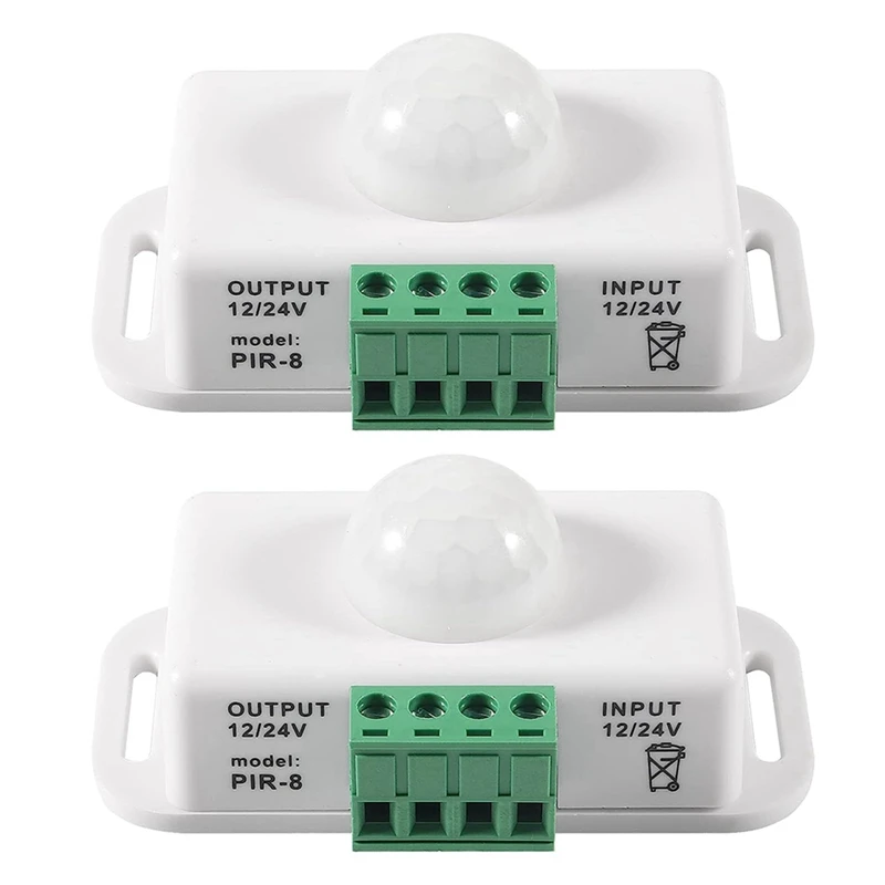 

2X DC 12V/24V 8A Body Infrared PIR Motion Sensor Switch LED Light Strip Automatic,PIR Sensor LED Motion Sensor Switch