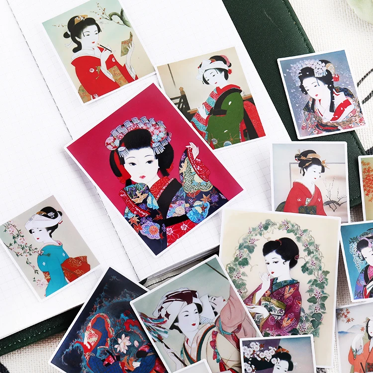 vintage Japanese beauty stickers/Scrapbooking Stickers /Decorative Sticker /DIY Craft Photo Albums