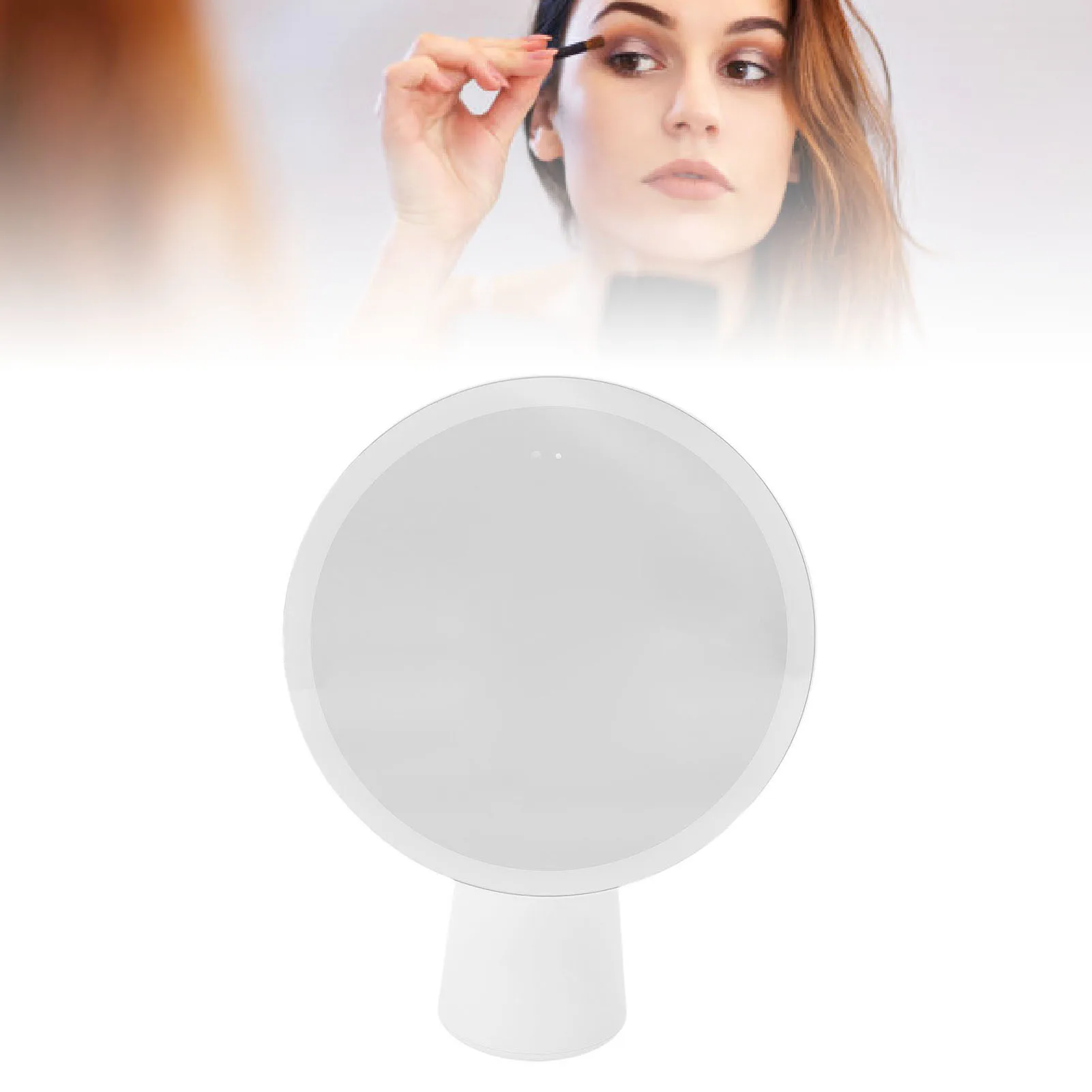 LED 메이크업 거울 7.6인치 30개 LED 3단계 조광 90도 회전 가능 USB 충전식 조명 거울 가정용