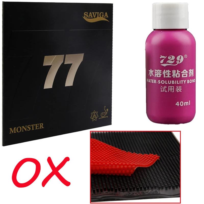 SAVIGA MONSTER 77 Table Tennis Rubber Long-Pips OX Medium Particle Ping Pong Rubber Without Sponge Good in Attack and Fast Speed