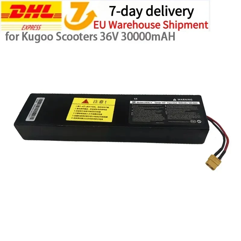 Paquete de Baterías de Iones de Litio 10S3P 18650 36V 9800mAH, Apto para Patinetes Eléctricos KUGOO S1/S2/S3