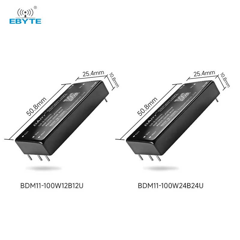 Power Module DC-DC Buck-Boost EBYTE BDM11-100W12B12U/24U Input 5–60 VDC Wide-Voltage Overvoltage Overcurrent Protection
