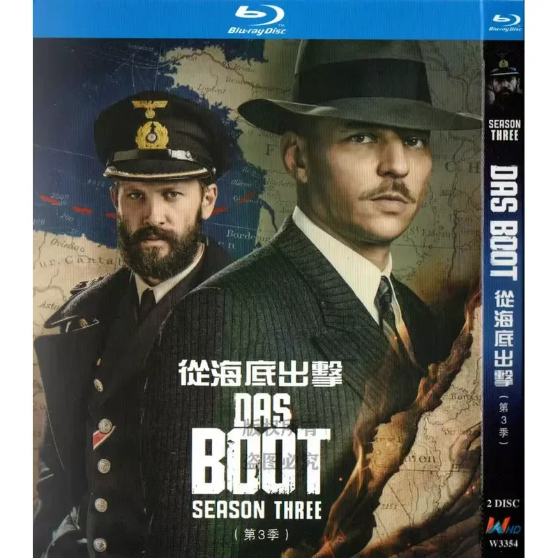 Blu-ray German Drama From the Bottom of the Sea Seasons 1–3 Plus Movie Das Boot 1080P 7BD Disc Non-DVD Disc