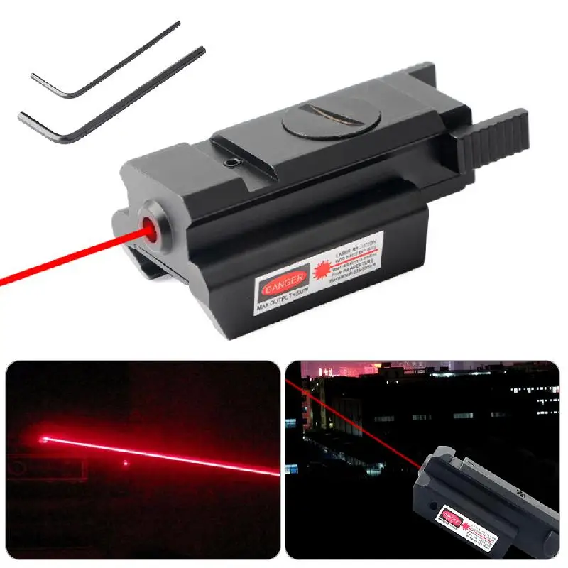 20mm Sight Laser Tactical Red Dot Scope Long-Range Laser Emitter For Picatinny Rail Mount Rifle Pistol Shooting Hunting