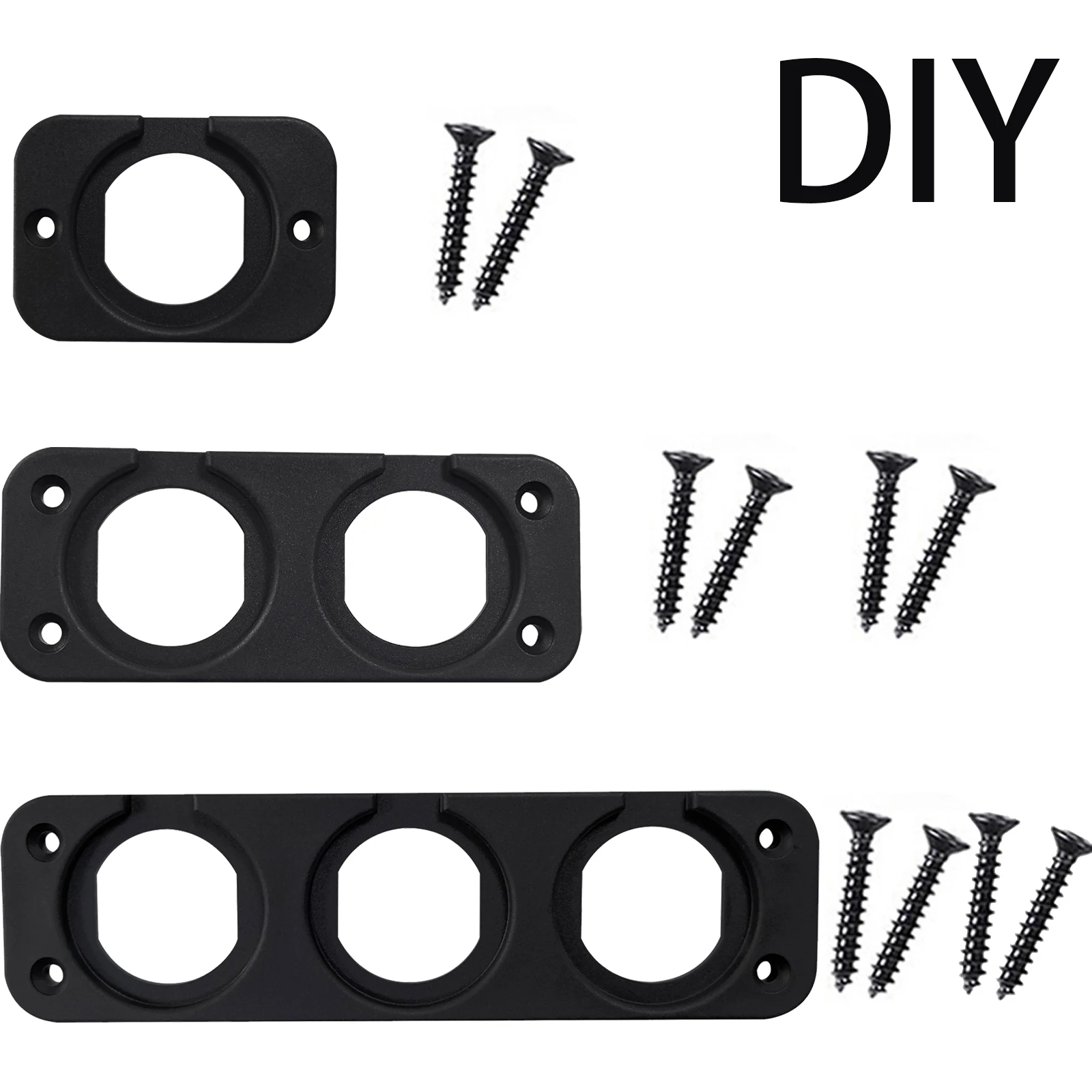 USB Socket Panel for Car Truck RV Boat Motorcycle Marine 1/2/3 Hole Multifunction Panel Mount For Voltmeter 12-24V Voltmeter