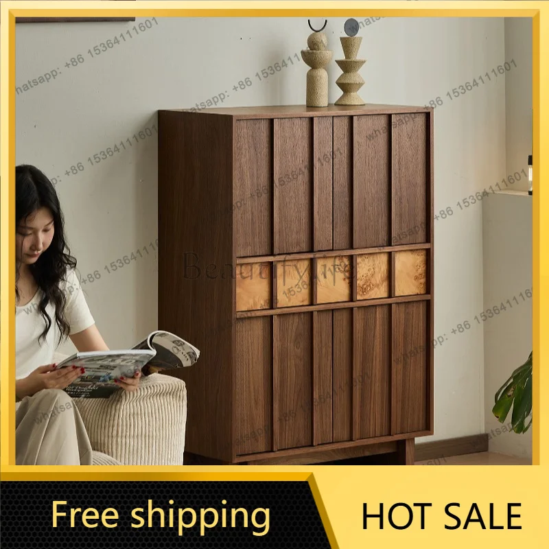 XX. Vintage-style solid wood sideboard wall-mounted integrated living room storage cabinet