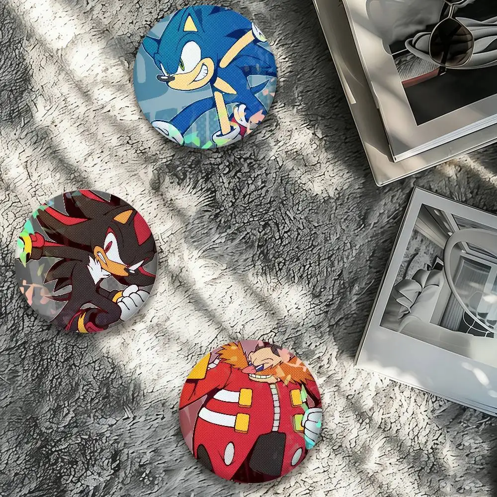 S-SupersonicS-s-SonicS-Game Laser Badge Creative Pins Brooch for Bag Clothes Hat Decor Gifts Fans Collect