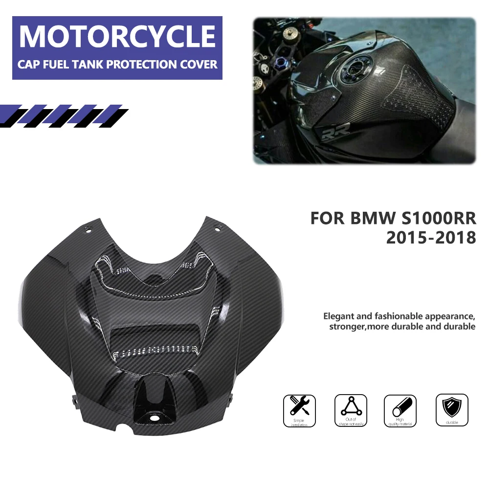 

Motorcycle Fuel Tank Guard Fairing ABS Carbon Fiber Gas Tank Protection Cover Fairing For BMW S1000RR 2015 2016 2017 2018