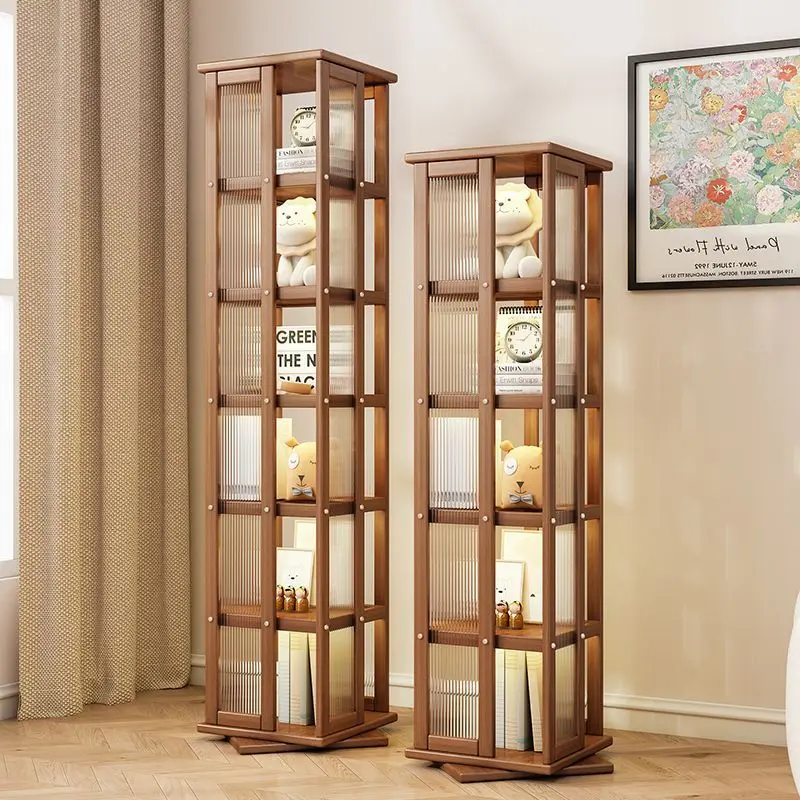 

Rotating bookshelf Floor-to-ceiling children's shelf Bookcase Simple baby picture book storage Simple home student multi-layer