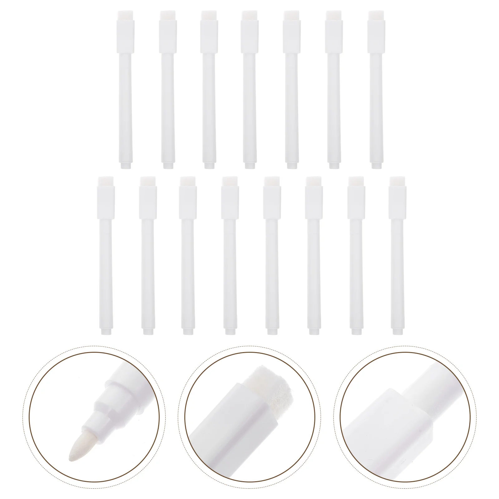 

15 Pcs White Chalkboard Pen Bistro Markers Students Stationery Pens for Glass Window Liquid Erasable Plastic