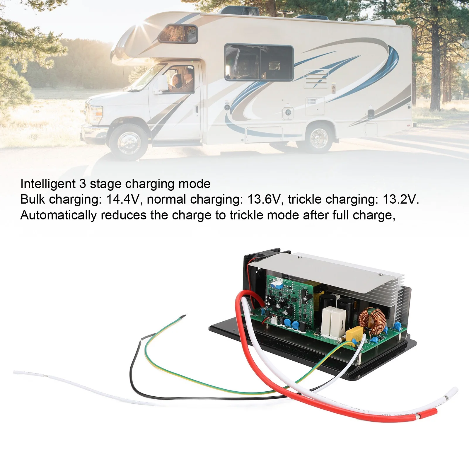 55A RV محول طاقة AC105‐130V 3 مراحل الشحن الذكي WF 8955 MBA اللوحة الرئيسية الجمعية لبطارية RV 12 فولت #1