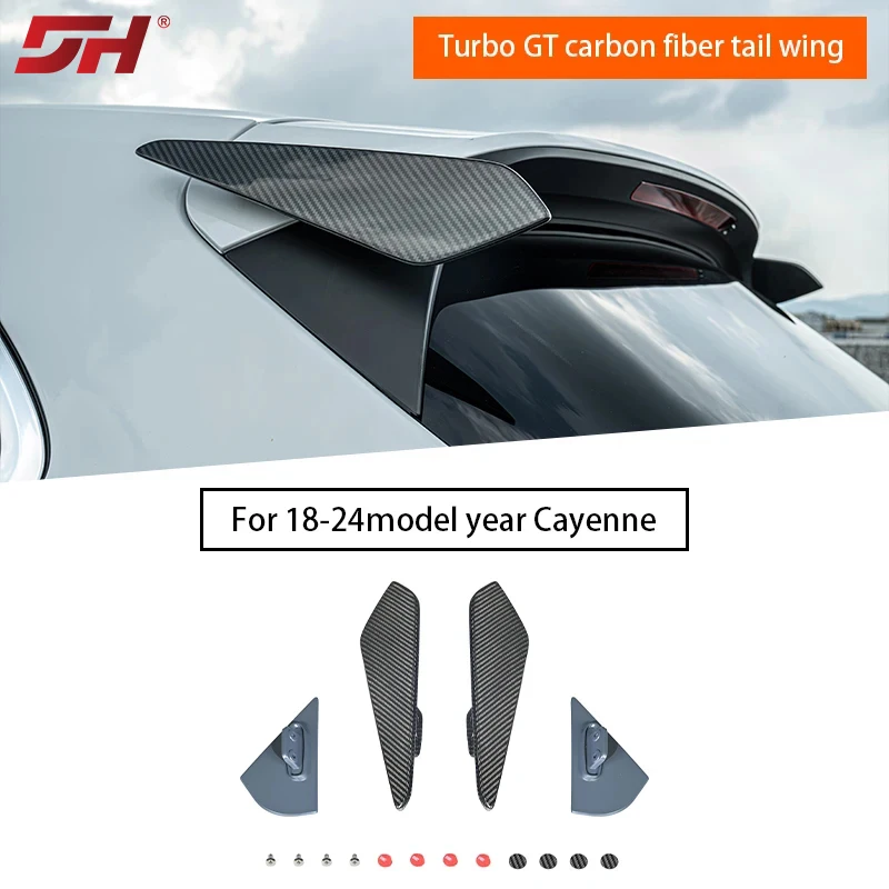 Dry Carbon Fiber Turbo GT Rear Wing Car Rear Wing Auto Decoration for Porsche Cayenne 9Y0.1 9Y0.2 2018-up