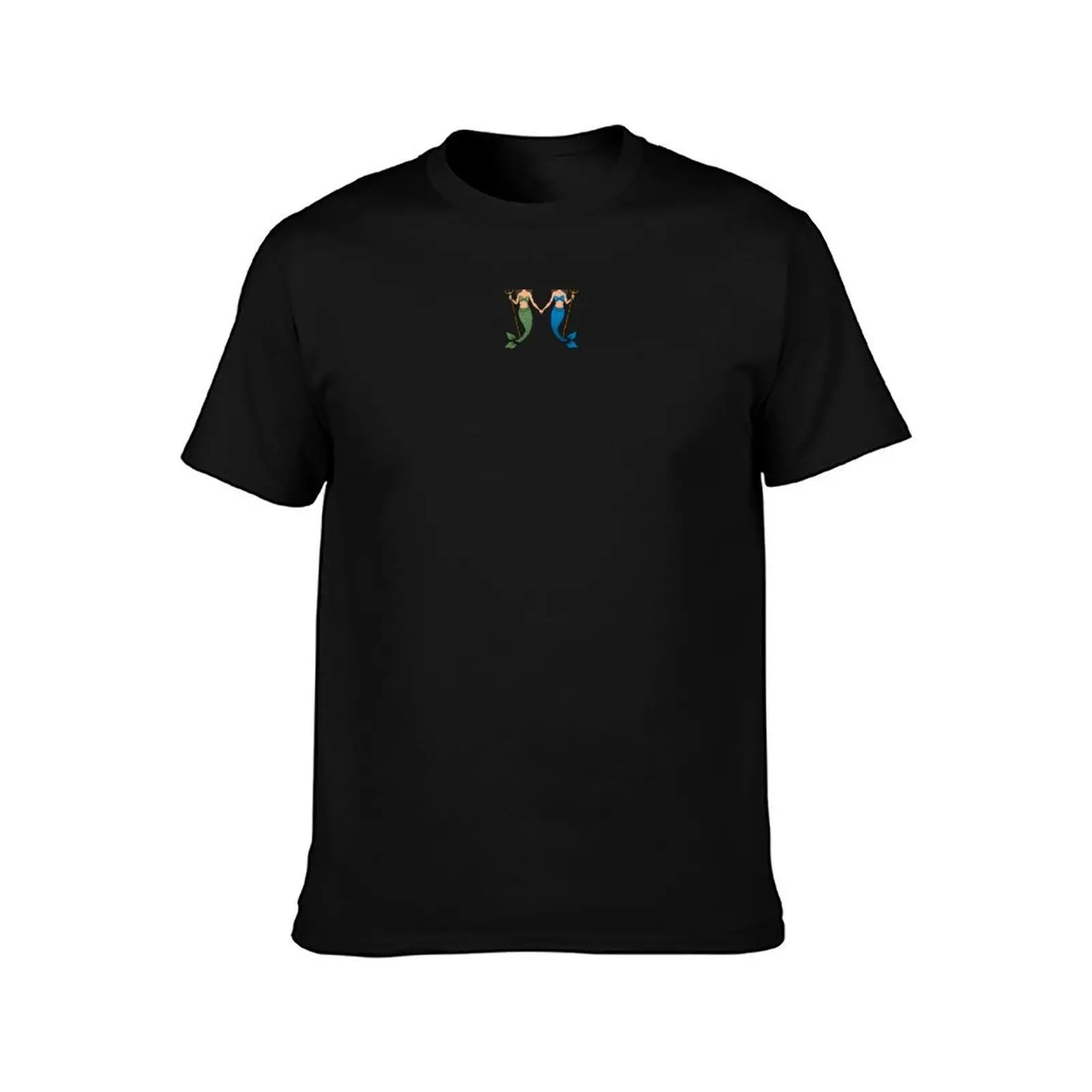 smaller version Mermaids T-Shirt, Summer Casual Cotton Tee, Oversized Streetwear Tops, Vintage Graphic Print, Unisex Men Women