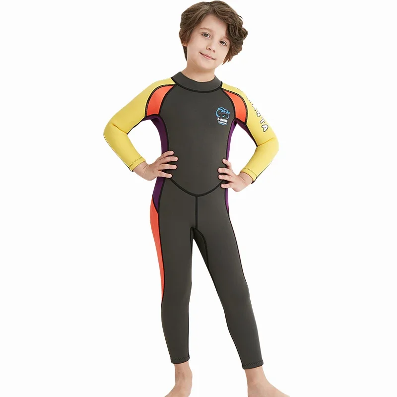 Kids Neopreen Wetsuit 2.5mm Dikke Thermische Badpakken Kinderen Onderwater Freediving Badpak Jongens Surfen Duikpakken