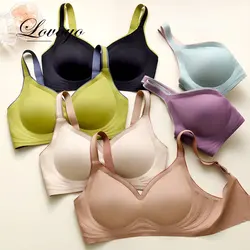 Reggiseno senza cuciture in lattice reggiseni comodi per le donne intimo Push up senza fili Plus size Lingere senza cerchi in acciaio bella schiena