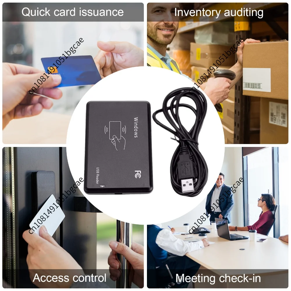Smart RFID Card Reader 125KHz 13.56MHz ID IC Dual Frequency Access Control Encrypted Programmer with USB Driverless Contactless
