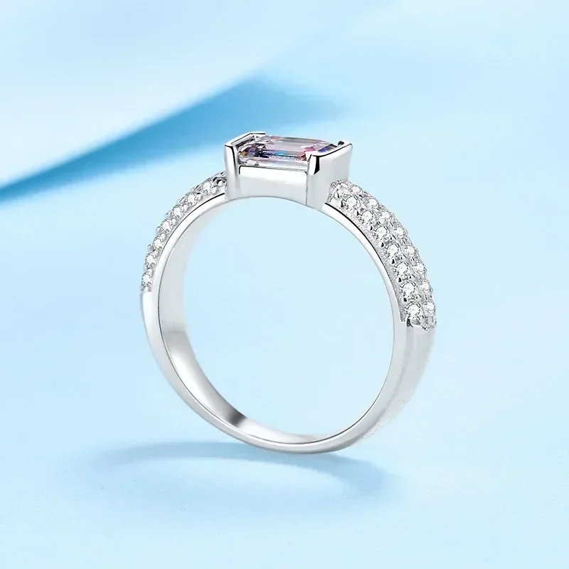 

Special Shaped PT950 Platinum Ring 1Carat Diamond VVS1 D Color Moissanite Reddin Cutting Luxury Quality Wedding Band Women Rings