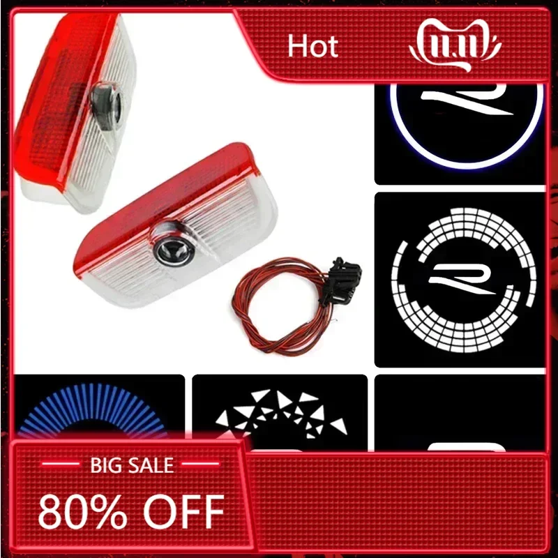 

Для VOLKSWAGEN VW: 2 шт. светодиодных проекторов логотипа в дверь автомобиля для VOLKSWAGEN VW R Line, Golf, Tiguan, POLO, BORA, Passat, Jetta, Touareg, Corrado