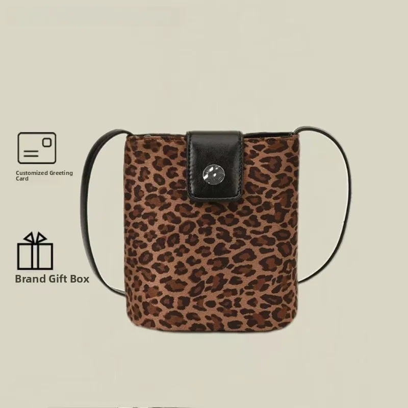 

Faionable Ретро сумка через плечо с леопардовым принтом, женская сумка через плечо, сумка для мобильного телефона, осенне-зимняя новая универсальная сумка Sle