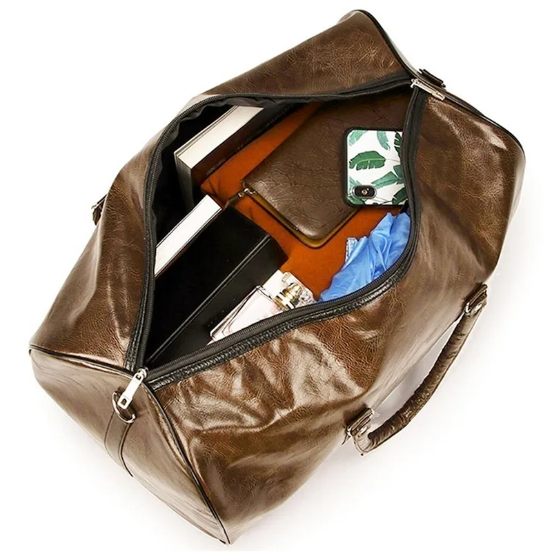 حقائب رياضية جلدية للرجال والنساء ، حقيبة صالة رياضية ، حقيبة جافة ورطبة ، تدريب للأحذية ، اللياقة البدنية ، اليوغا ، السفر ، تخزين الأمتعة ، حقيبة رياضية للكتف