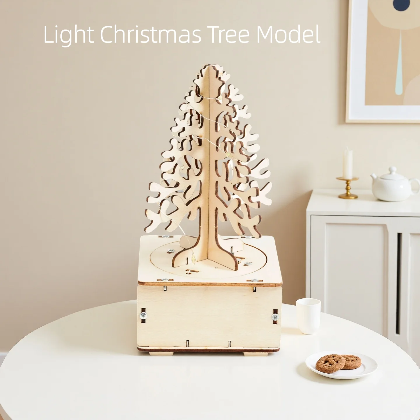 

SETM DIY Light Christmas Tree Model Small Production Technology Science Educational Toy Project for School Kid