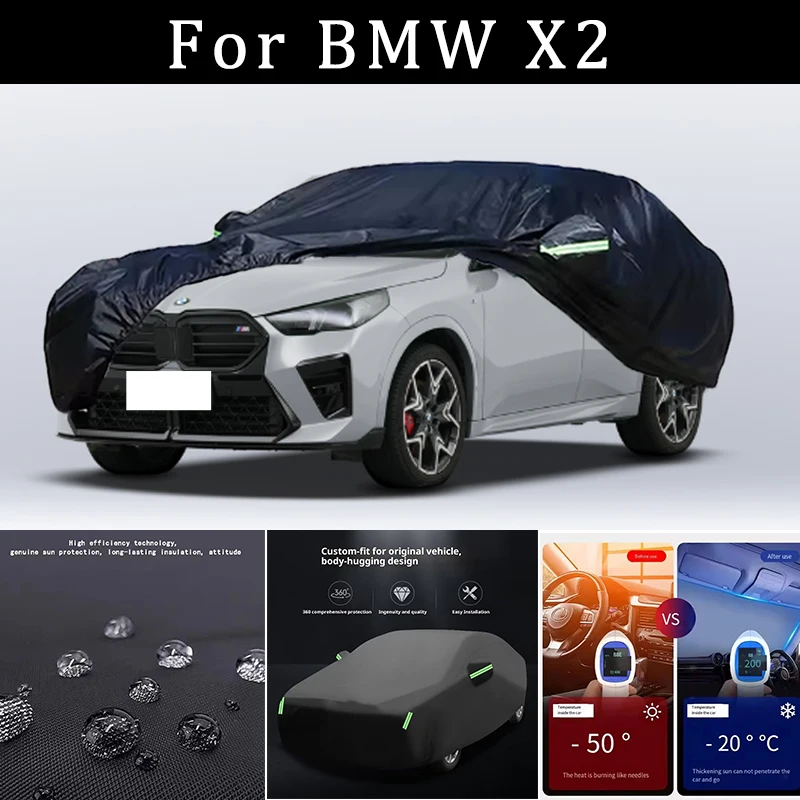 

For BMW X2 Car Covers Outdoor Waterproof Dustproof Sun Rain Snow Protection Thick Oxford Cloth Full Car Accessories